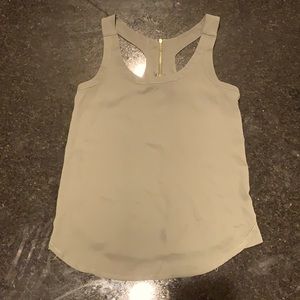 Express Olive Green Zipper Back Blouse